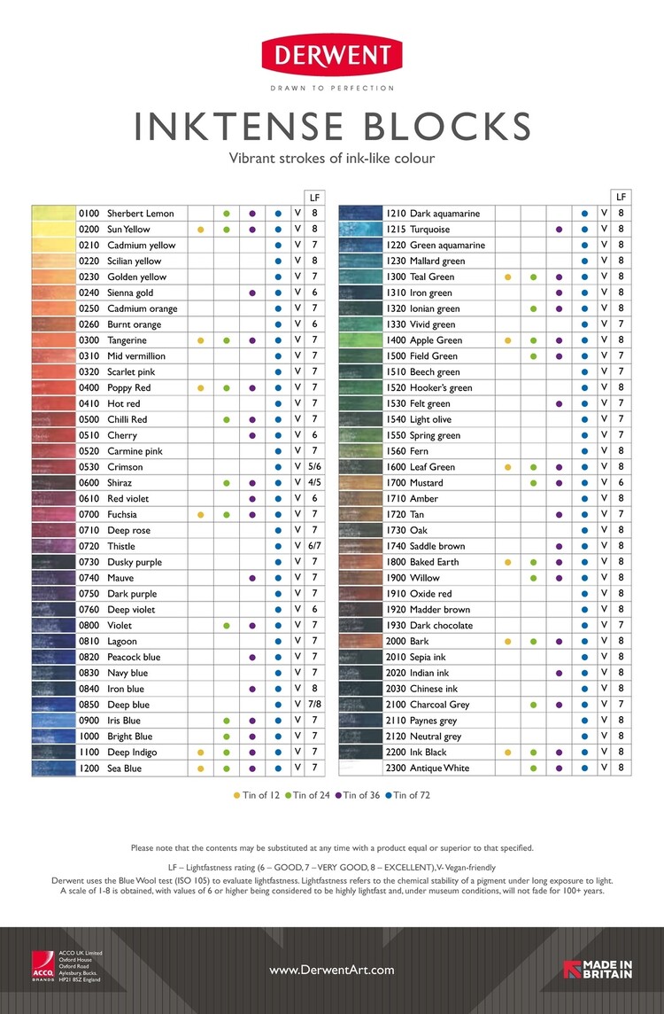 DERWENT Derwent Inktense Blocks