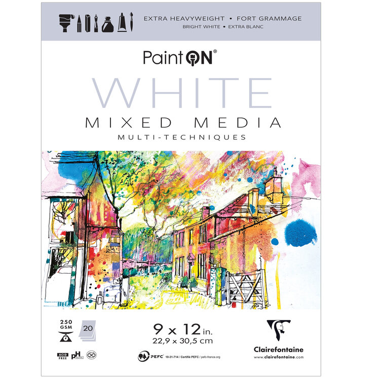 CLAIREFONTAINE Paint On Mixed Media Pad