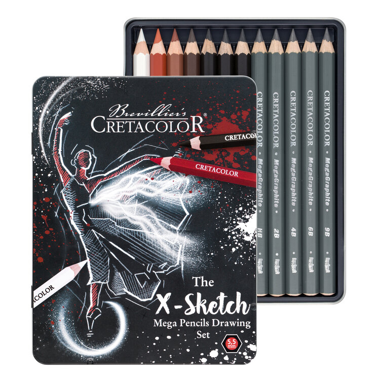 CRETACOLOR X-Sketch Mega Pencil Drawing Set