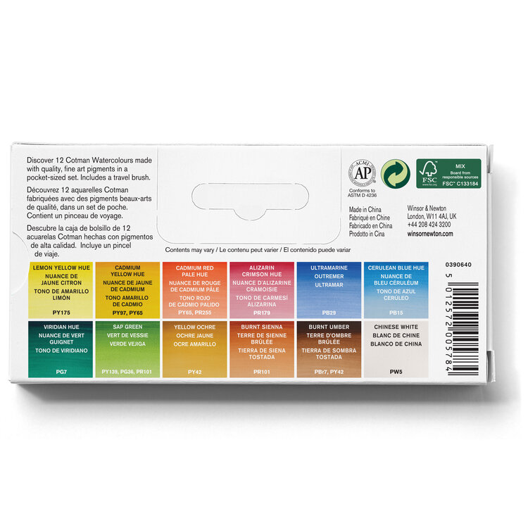 WINSOR & NEWTON Cotman Sketchers Watercolor Pocket Box