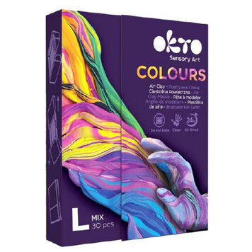 OKTO Sensory Art Air Clay Set 30 Pieces Mixed Colors