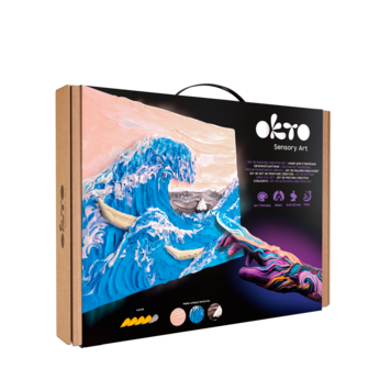 OKTO Sensory Art 3D Clay Painting Kits, The Great Wave, Hokusai