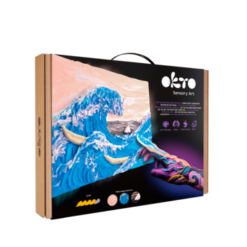 OKTO Sensory Art 3D Clay Painting Kits, The Great Wave, Hokusai