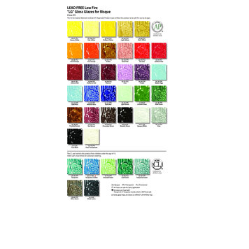 AMACO Low Fire (LG) Series Ceramic Glazes - Pints