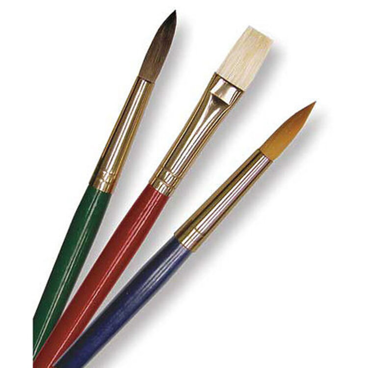 ROYAL BRUSH MANUFACTURING INC Royal Brush School Grade Econ Golden Taklon Brushes