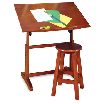 STUDIO DESIGNS INC. Creative Table and Stool Set - Walnut 45X24X41.25