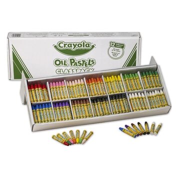 CRAYOLA Crayola Oil Pastels Classpack – 336 Count, 12 Assorted Colors