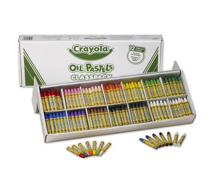 CRAYOLA Crayola Oil Pastels Classpack – 336 Count, 12 Assorted Colors