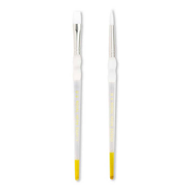 ROYAL BRUSH MANUFACTURING INC Royal Brush Soft Grip White Nylon Short Handle Brush