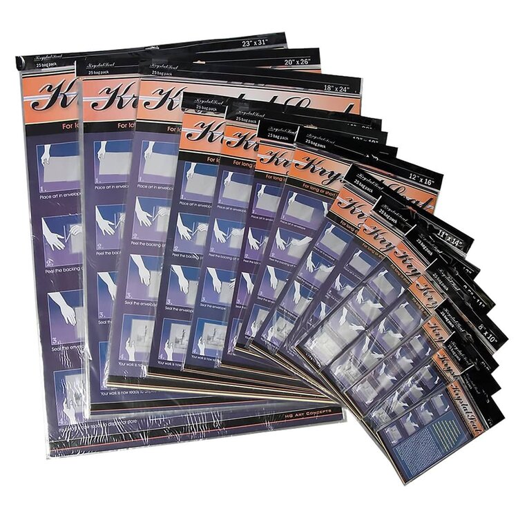 ARMADILLO ART & CRAFT Krystal Seal™ Archival Art & Photo Bags – Crystal Clear, Resealable Protection