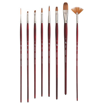 PRINCETON ART & BRUSH CO Velvetouch™ Long Handle Golden Taklon Brushes
