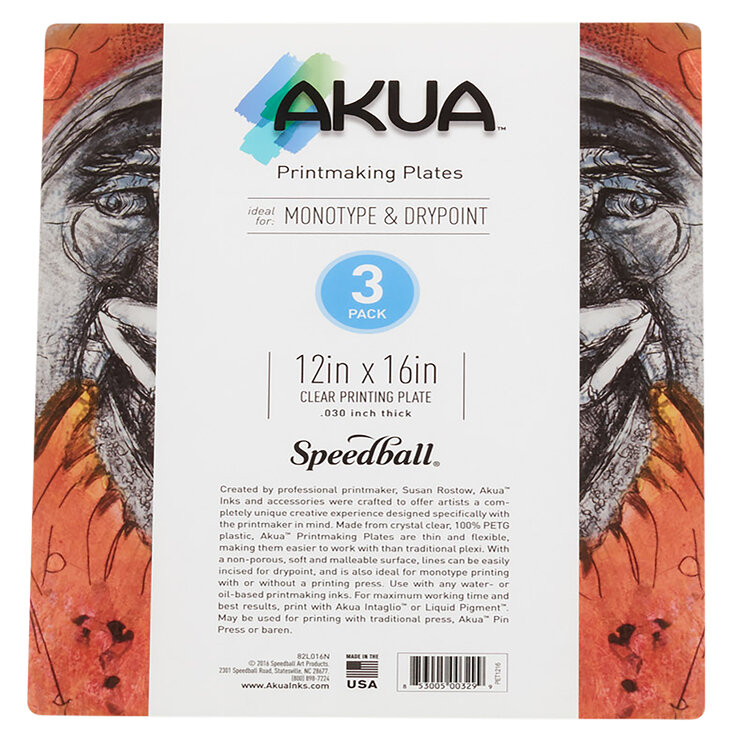 AKUA Akua Printmaking Plates – Flexible, Crystal-Clear PETG Plates for Monotype & More