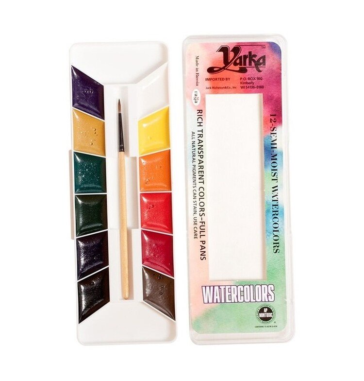 JACK RICHESON Jack Richeson Yarka Semi-Moist Watercolor Set - 12 Colors