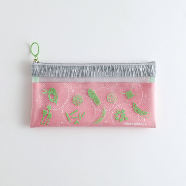 GREEN FLASH Green Flash Study Holic Mesh Pouches – Triple-Layered with Cute Animal Designs