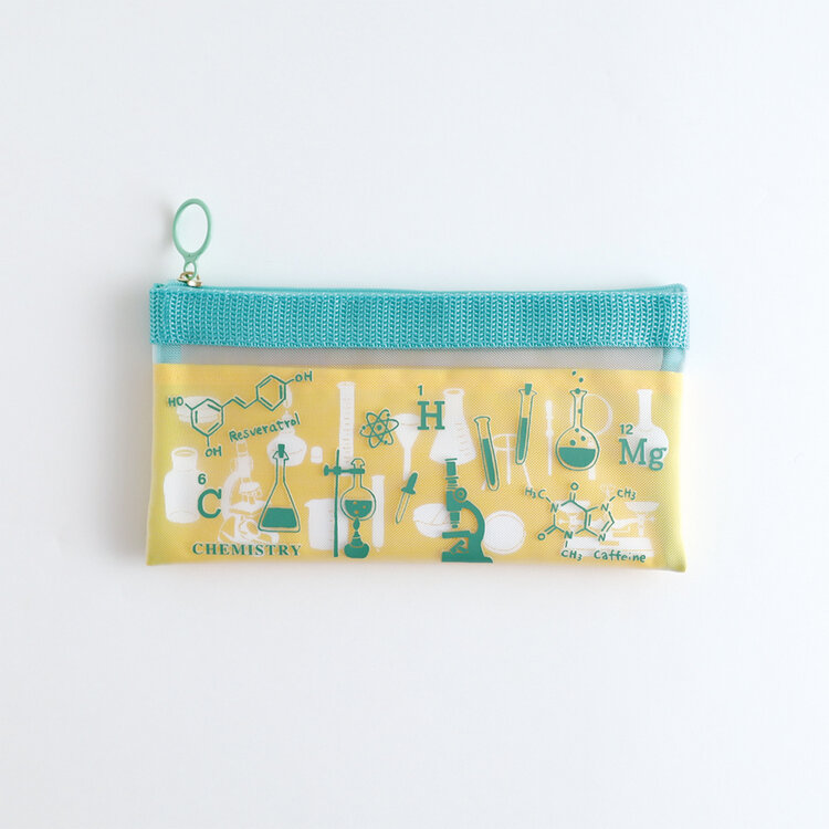 GREEN FLASH Green Flash Study Holic Mesh Pouches – Triple-Layered with Cute Animal Designs