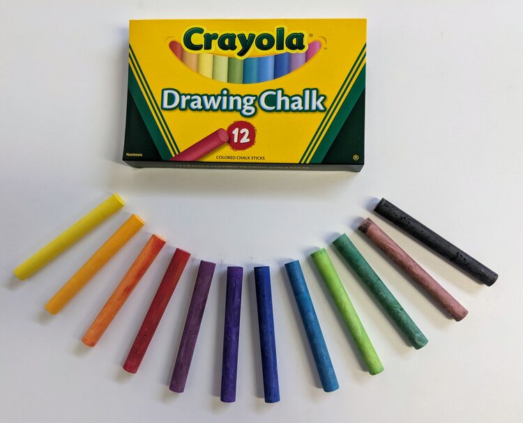 CRAYOLA Crayola Colored Chalk – Vivid, Blendable Colors for Paper & Art Surfaces