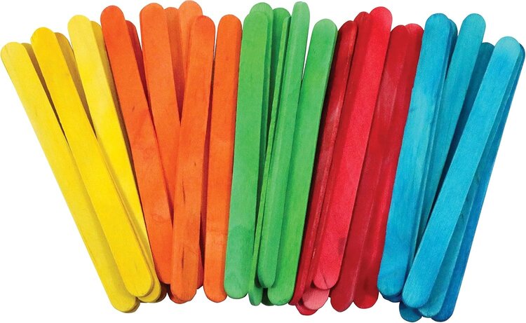SARGENT ART Sargent Art Craft Stick Sets – Natural & Colored Sticks with Glue Option