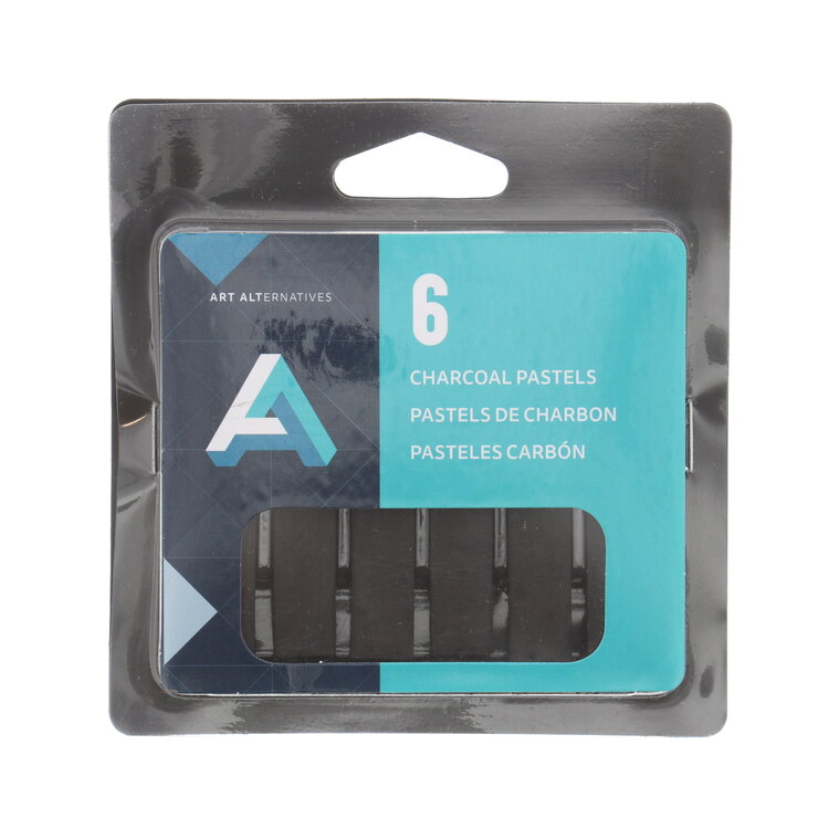 ART ALTERNATIVES Art Alternatives Compressed Charcoal Sticks – Rich Black, Durable, Blendable