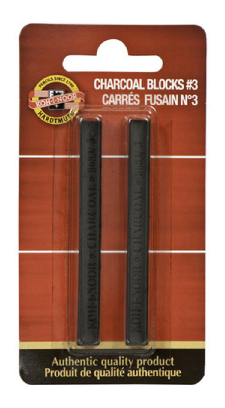 KOH-I-NOOR KOH-I-NOOR CHARCOAL BLOCKS DEGREE 3 PACK OF 2