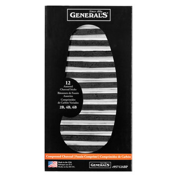GENERAL PENCIL CO., INC. General Pencil Compressed Charcoal Sticks