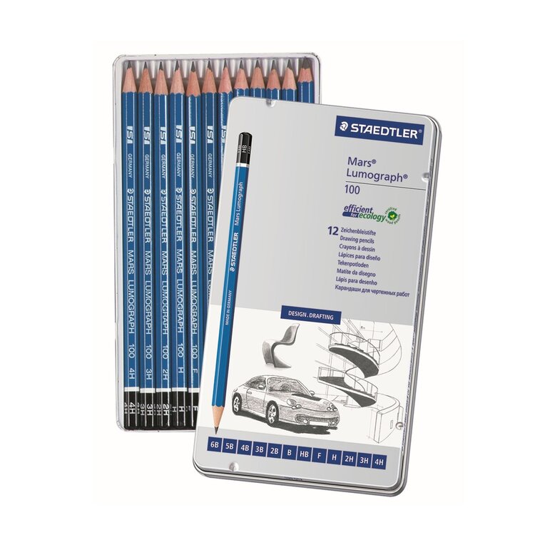 STAEDTLER-MARS LIMITED Staedtler Mars Lumograph Pencils – Break-Resistant Graphite for Drawing & Drafting