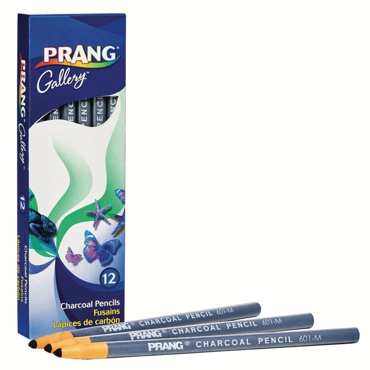 PRANG Prang Paper-Wrapped Charcoal Pencil – Smooth, Self-Sharpening Design