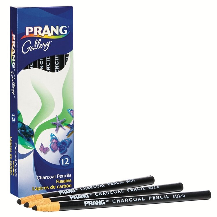 PRANG Prang Paper-Wrapped Charcoal Pencil – Smooth, Self-Sharpening Design