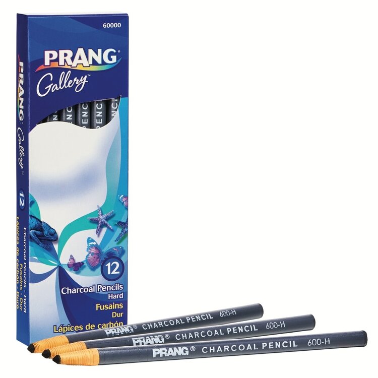 PRANG Prang Paper-Wrapped Charcoal Pencil – Smooth, Self-Sharpening Design