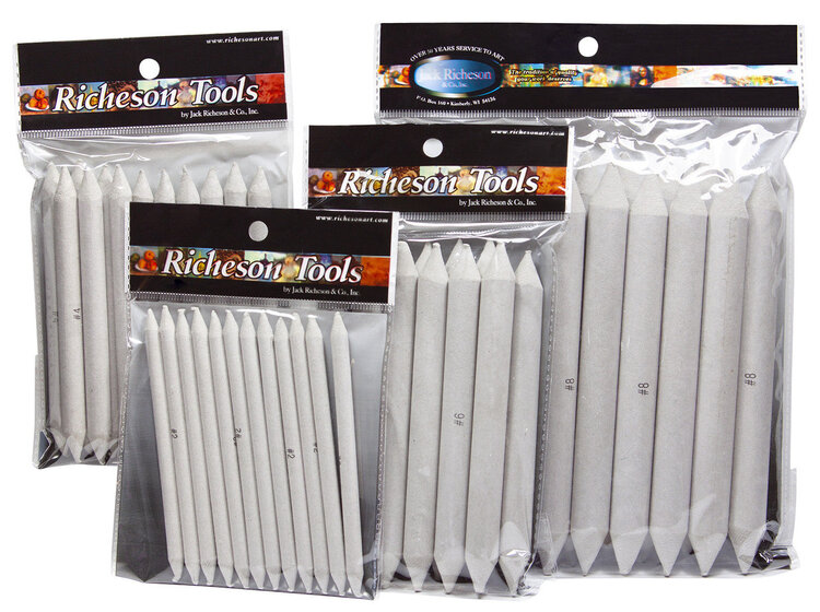 JACK RICHESON Jack Richeson Stomp Blenders – Double-Ended Paper Tools for Blending