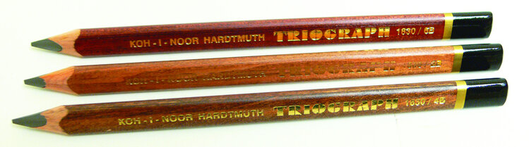 KOH-I-NOOR Koh-i-noor Triangular Graphite Pencil Set – 2B, 4B, 6B, 10.5mm Core