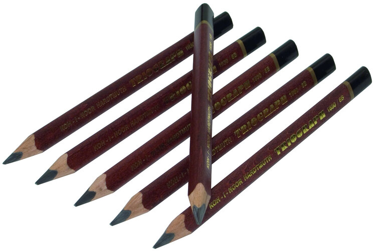 KOH-I-NOOR Koh-i-noor Triangular Graphite Pencil Set – 2B, 4B, 6B, 10.5mm Core