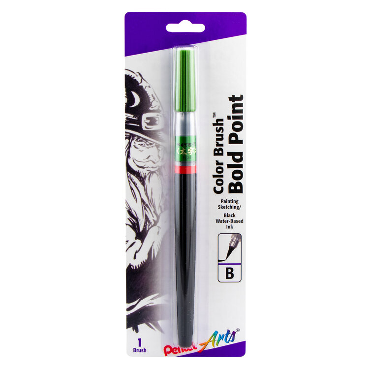 PENTEL PENTEL BOLD POINT BRUSH BLACK 1 PACK CARDED