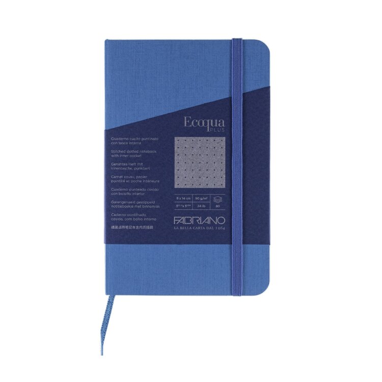 FABRIANO Fabriano EcoQua Notebook – 80 Sheets, FSC Paper, Stitch-Bound with Elastic Closure