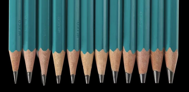 PRISMACOLOR Prismacolor Premier Turquoise Sketching Pencils – 9H to 9B Graphite Range