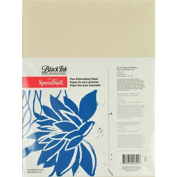 SPEEDBALL ART PRODUCTS Unbleached Mulberry Block Printing 25 Pack, 9X12