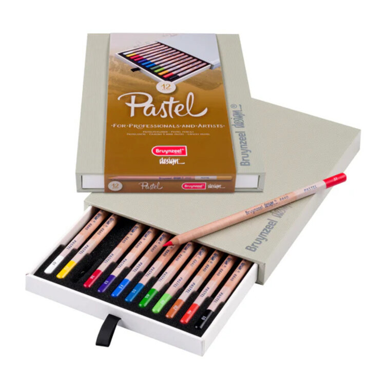 ROYAL TALENS NORTH AMERICA Bruynzeel Pastel Pencils – Blendable 3.8 mm Core for Soft, Water-Soluble Color