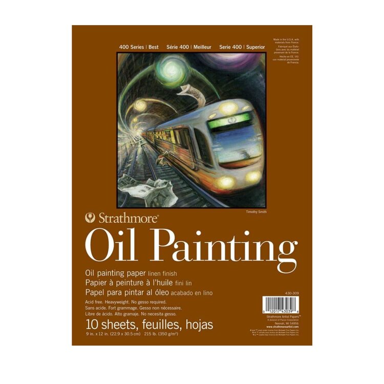 PACON/STRATHMORE 400 SERIES OIL PAPER PAD 350GSM 10 SHEET 9X12