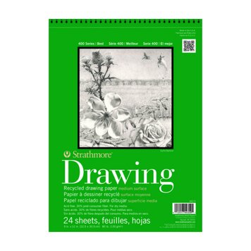 PACON/STRATHMORE RECYCLED DRAWING MEDIUM SURFACE 80LB SHEETS 19X24