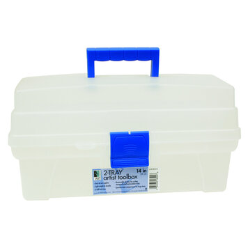 ART ALTERNATIVES 2-Tray Clear Artist Toolbox 14 Inch
