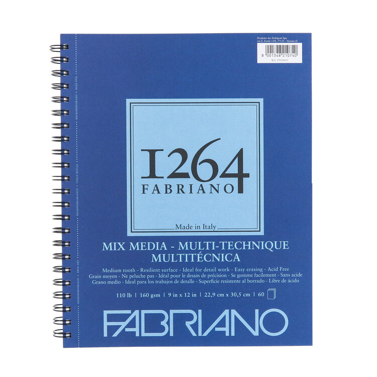 FABRIANO Fabriano 1264 Spiral Bound Mixed Media Pad