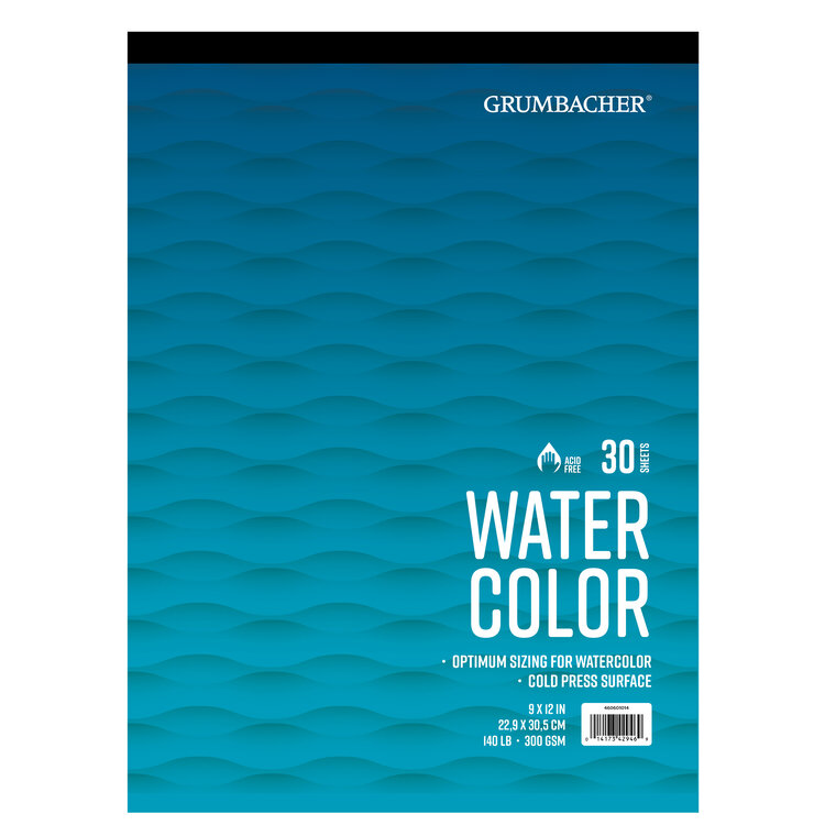 GRUMBACHER Grumbacher Watercolor Pad – 140 lb Cold Press with In & Out Pages