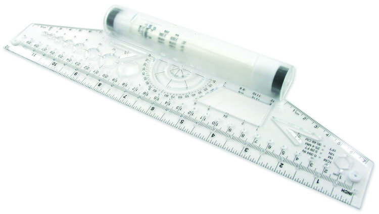 C-THRU RULER Westcott 12″ Rolling Ruler – Draw Parallel Lines, Circles & Angles