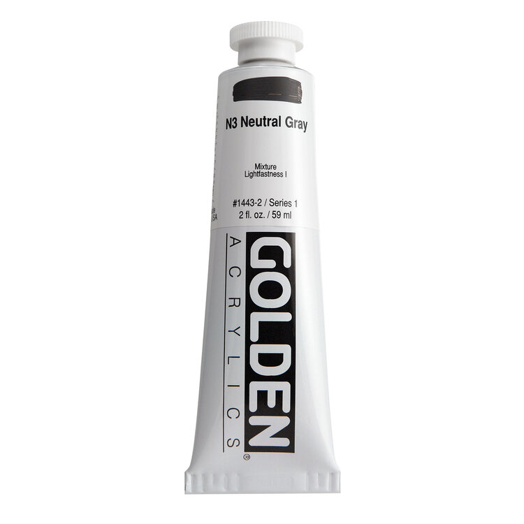 GOLDEN ARTISTS COLORS CO Golden Heavy Body Acrylic 2oz Neutral Grays