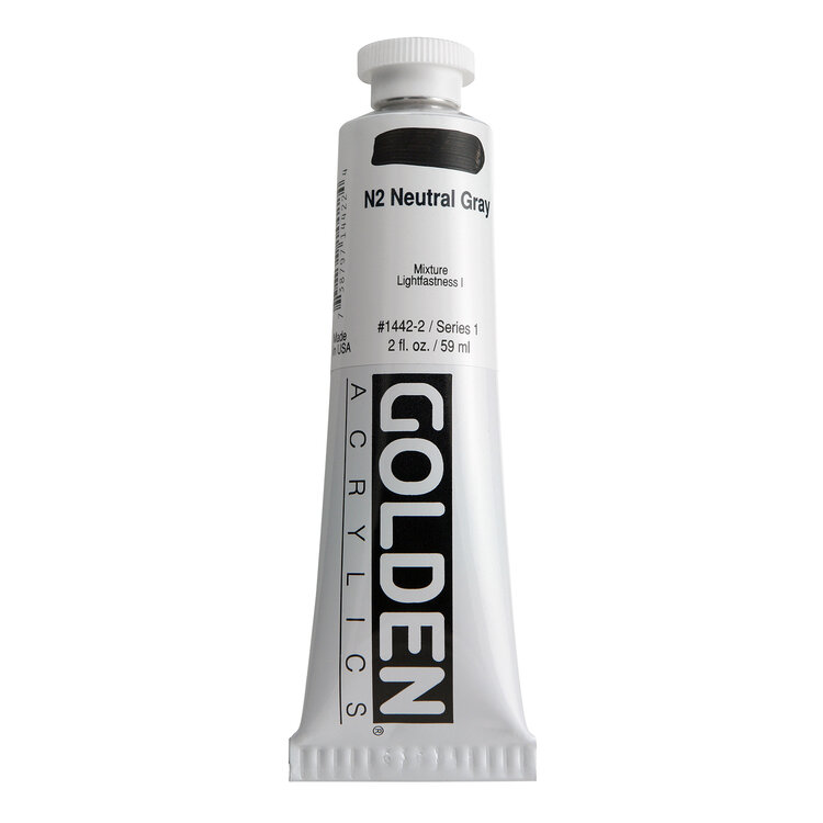 GOLDEN ARTISTS COLORS CO Golden Heavy Body Acrylic 2oz Neutral Grays