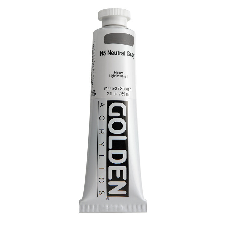 GOLDEN ARTISTS COLORS CO Golden Heavy Body Acrylic 2oz Neutral Grays