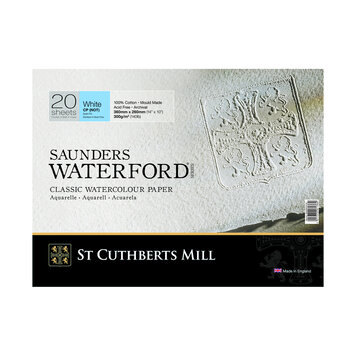 PACON/STRATHMORE Saunders Waterford Watercolor Paper – 100% Cotton, 140 lb, 14x10