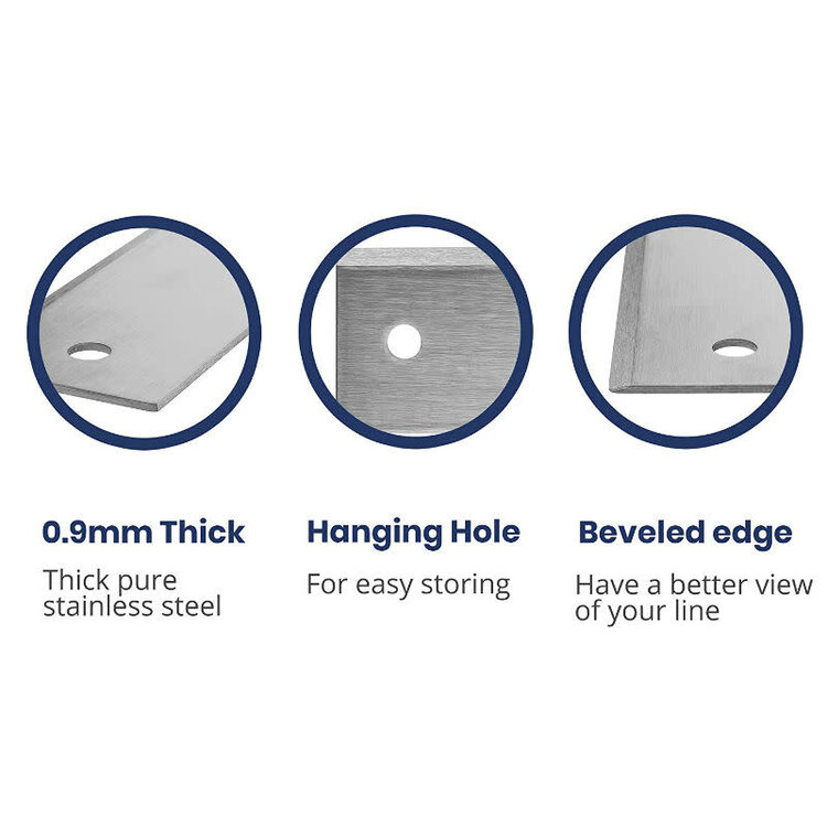 ALVIN Stainless Steel Cutting Ruler – Beveled Edge & Non-Glare Finish