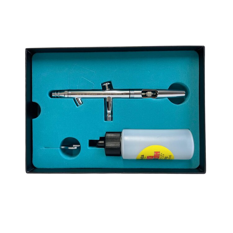 IWATA MEDEA IWATA ECLIPSE SIPHON SERIES AIRBRUSH HP-BCS VALUE SET WITH HOSE, LUBE, PAINT, BOTTLE, CLEANER AND