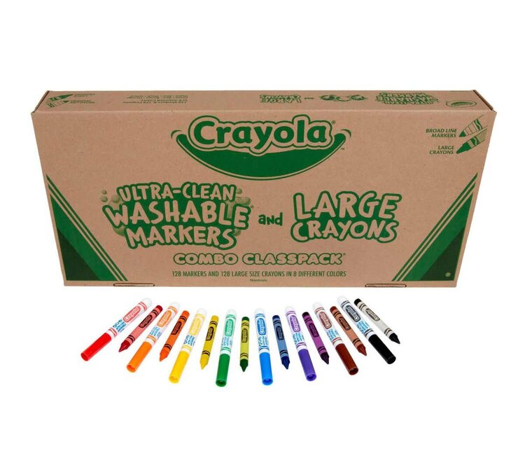 CRAYOLA Crayola Crayon & Broad Tip Marker Combo Classpack – 256 Count