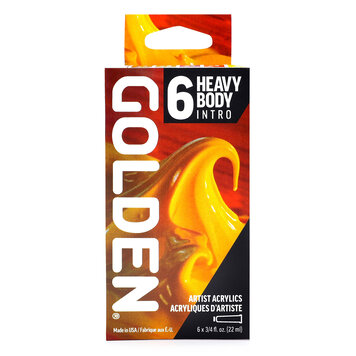 GOLDEN ARTISTS COLORS CO Golden Heavy Body Acrylic 6 Color Intro Set
